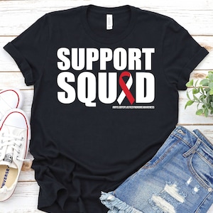 Myelodysplastic Syndrome Awareness Shirt, MDS Awareness Red White ribbon Shirt, Myelodysplastic Syndrome Support Shirt,Blood Disorders Shirt