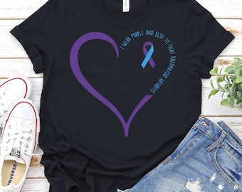 I Wear Purple And Blue To Fight Rheumatoid Arthritis-Rheumatoid Arthritis Shirt,RA Awareness Shirt,Rheumatoid Arthritis Survivor Shirt