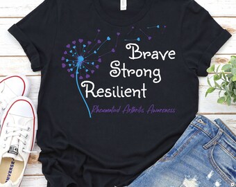 Rheumatoid Arthritis Awareness Shirt,Rheumatoid Arthritis Gift,Blue Purple Ribbon Shirt,Rheumatoid Arthritis Survivor Tee,RA Awareness Shirt