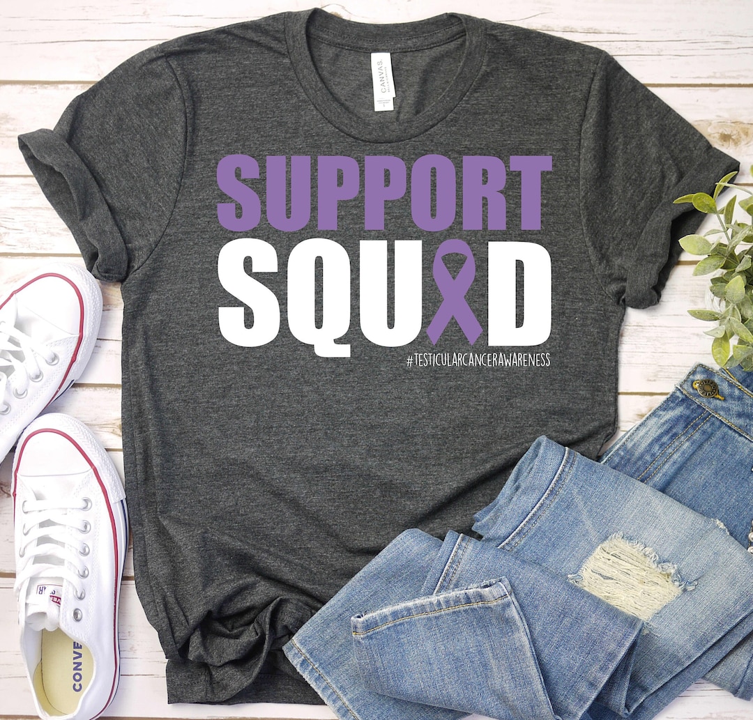 Testicular Cancer Awareness Shirt,testicular Cancer Shirt,purple Ribbon
