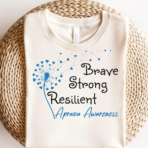 Brave Strong Fearless Unicorn Apraxia Awareness Shirt Brave Strong Fearless Unicorn Apraxia Awareness Shirt