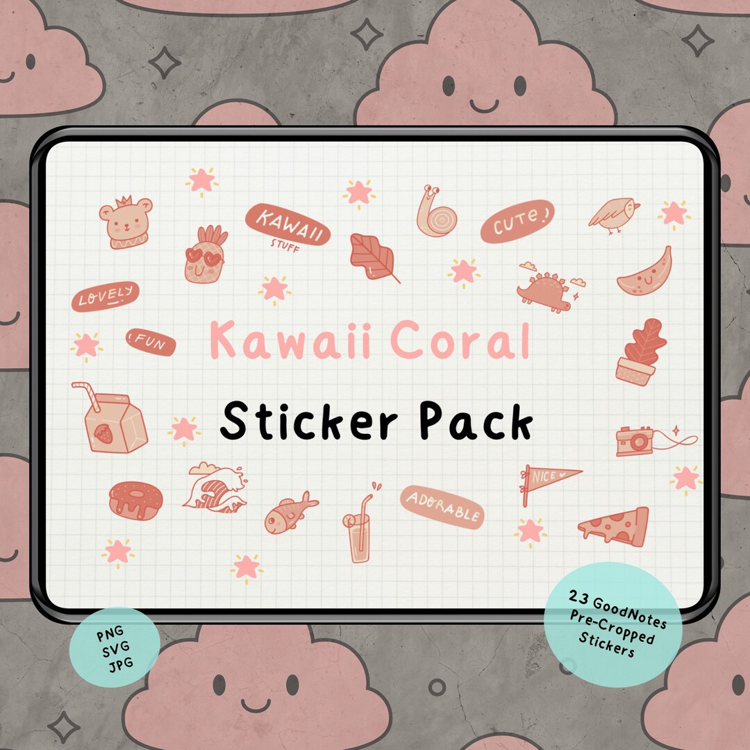 Kawaii Planner Sticker Set, Pastel Planner Stickers, Cute Goodnotes