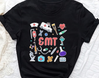 EMT Shirt, EMs Paramedic Shirt, Emergency Medical Services Shirt, Cute EMT Tee, Ambulance Squad Shirts, EMT Gifts