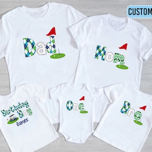 Golf Birthday Family Matching Shirts, Golf Birthday Shirt, Golf Theme Birthday Party, Birthday Boy Custom Shirt, Birthday Gift