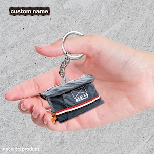 Postal Worker 2D Flat Keychain, Personalized Postal Worker Keychain, Mail Lady Custom Gift, Mail Carrier Keychain