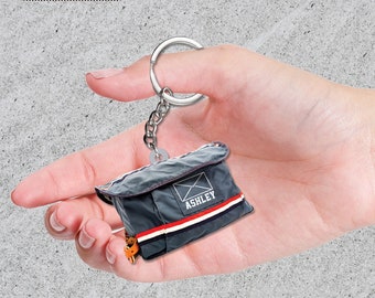 Postal Worker 2D Flat Keychain, Personalized Postal Worker Keychain, Mail Lady Custom Gift, Mail Carrier Keychain
