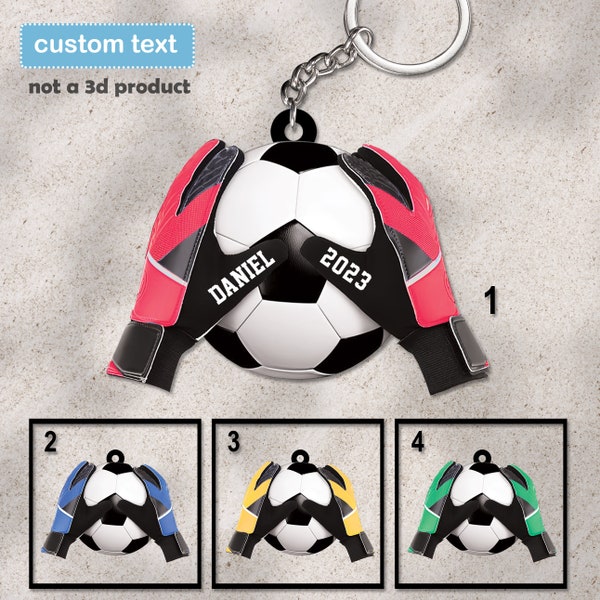 Porte-clé personnalisé gardien de but de football, porte-clé gants de gardien de but, cadeau amateur de football, cadeau gardien de but, cadeau équipe de football, porte-clé gardien de but