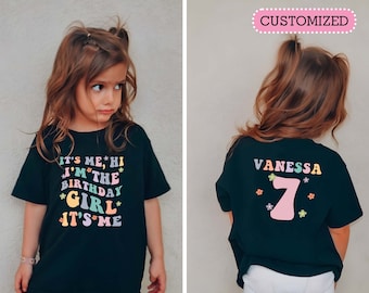 It's Me Hi I'm the Birthday Girl It's Me Shirt, Retro Birthday Shirt, Custom Birthday Girl Shirt, Personalized Birthday Gift, Birthday Girl