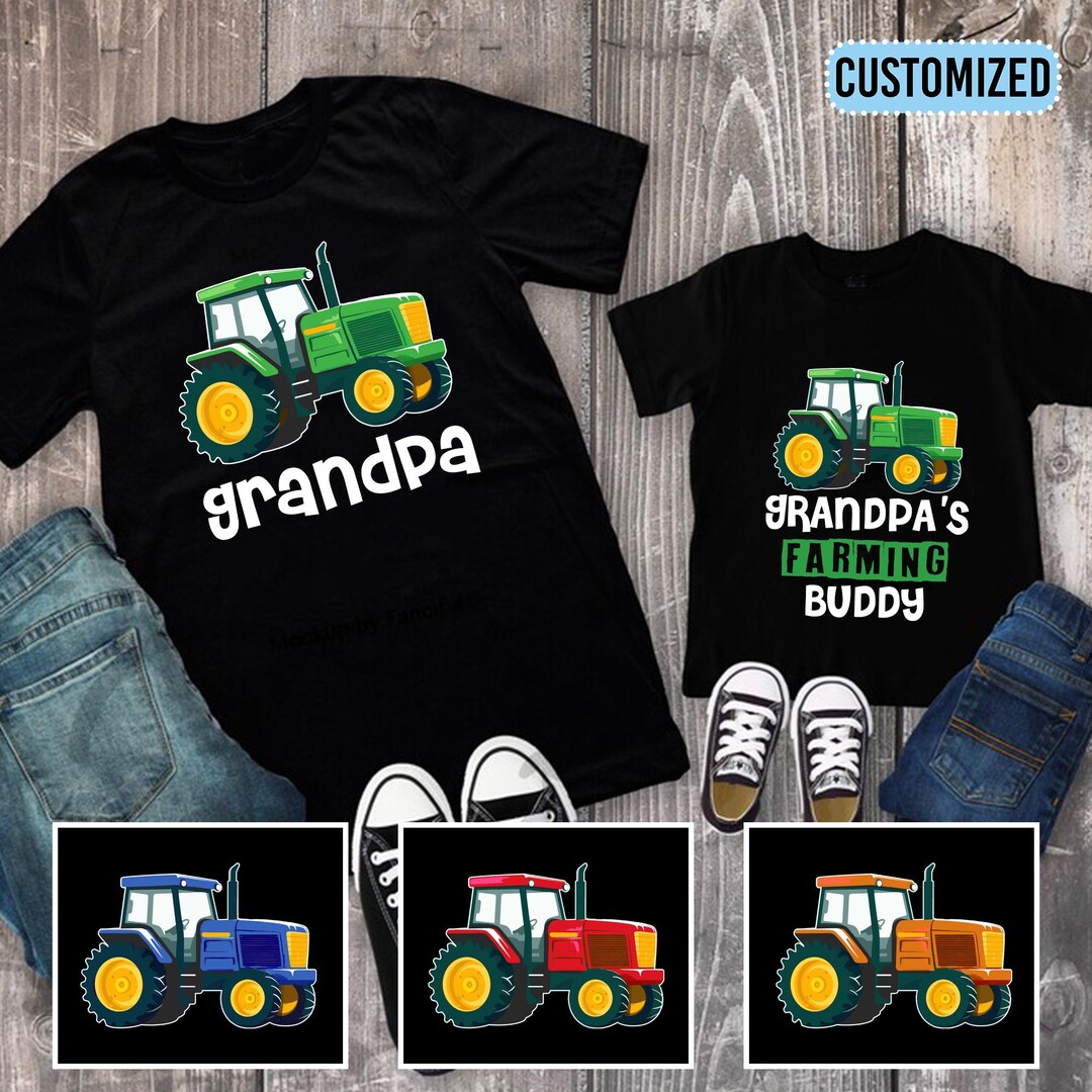 Mens Farmers Make the Best Grandpas Gift Shirt