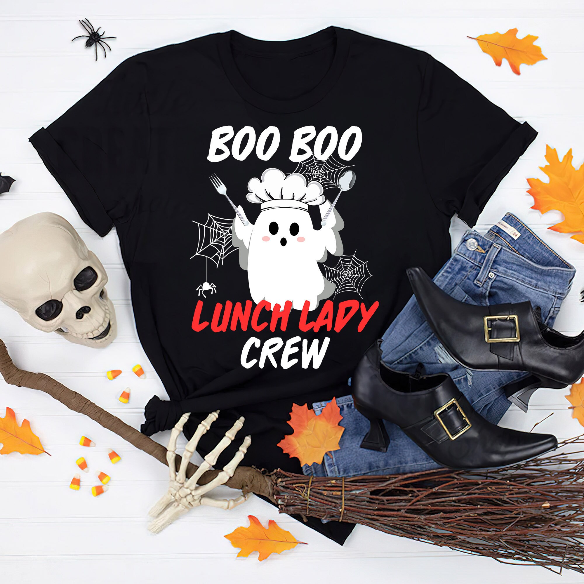 Boo Boo Lunch Lady Crew Shirt Halloween Lunch Lady Shirt Etsy