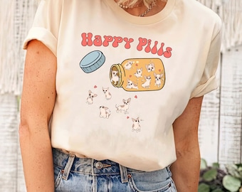 Chihuahua Happy Pills Shirt, Cute Chihuahua Shirt, Chihuahua Mama Shirt, Chihuahua Owner Gift
