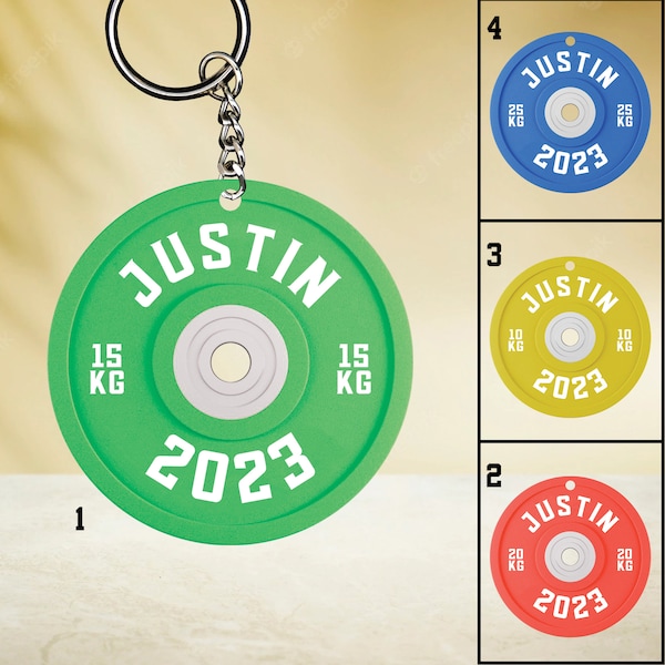 Bumper Plate Keychain Etsy