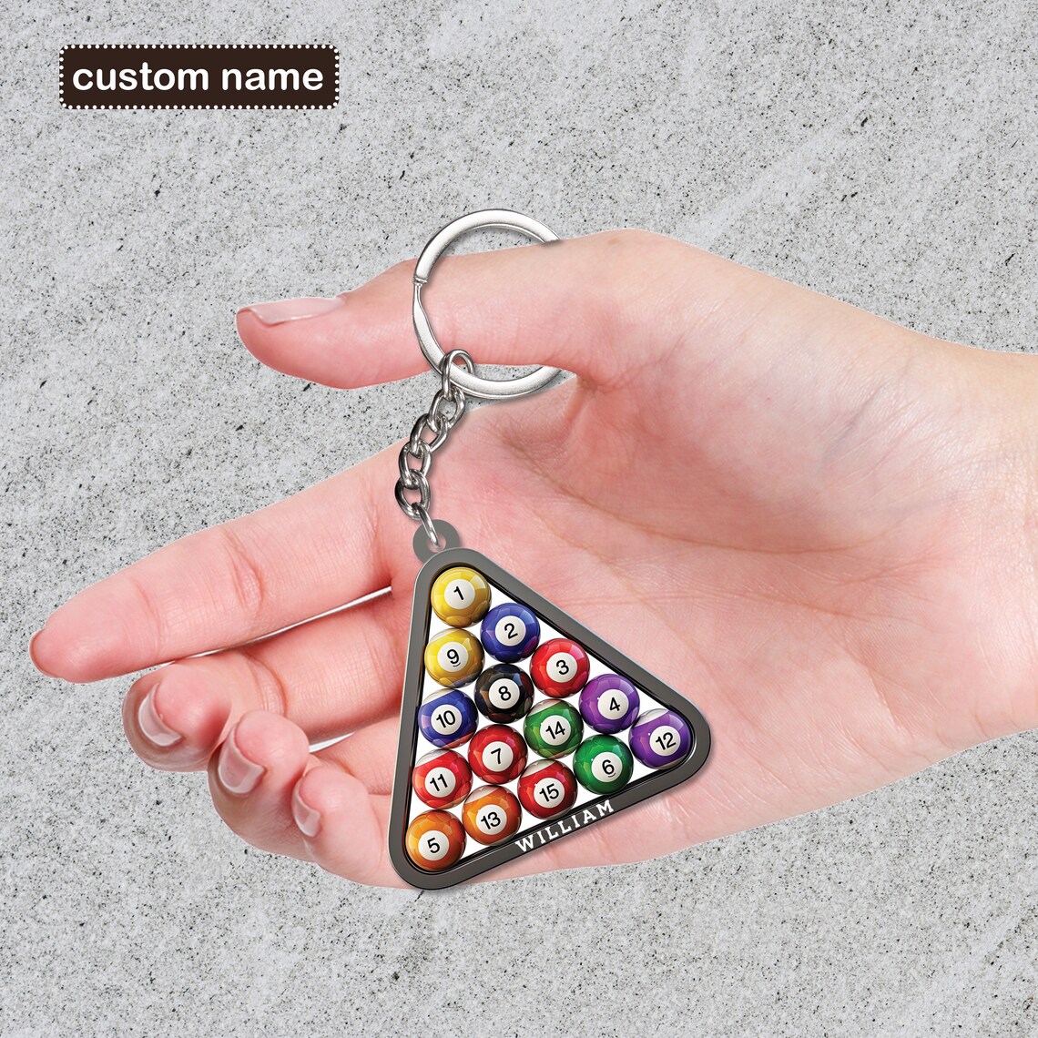 Table Keychains Billiard 2D Acrylic Keychain, Pool Table Custom Keychain, Billiard ...