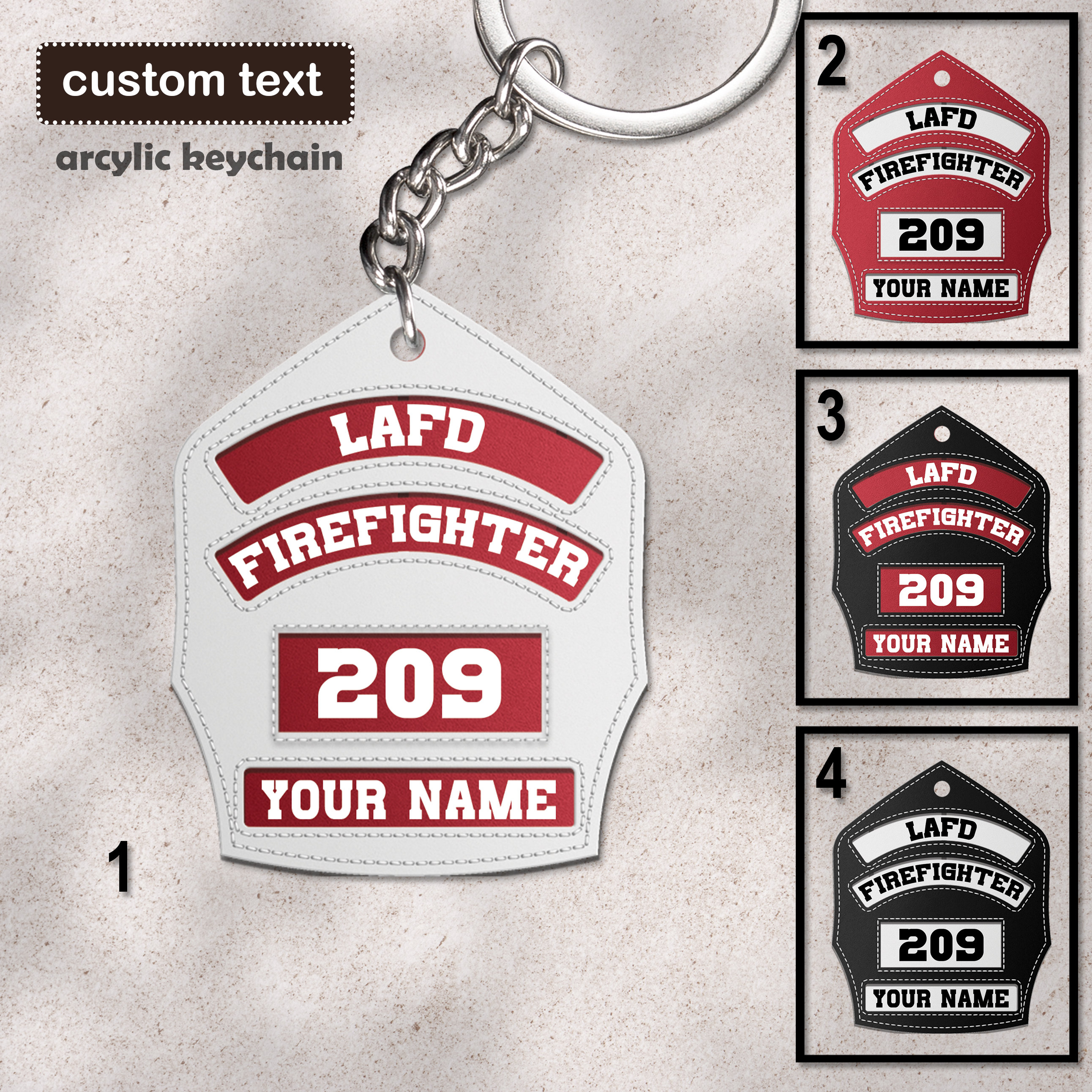 Firefighter Keychain Etsy Canada