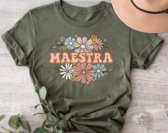 Maestra Shirt, Spanish Teacher Shirt, Maestra Squad Shirts, Para Maestra Tee, Bilingual Teacher Gifts