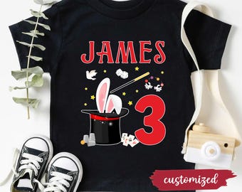 Custom Magician Birthday Shirt, Magician Theme Birthday Shirt, Birthday Gift, Magic Custom Tee