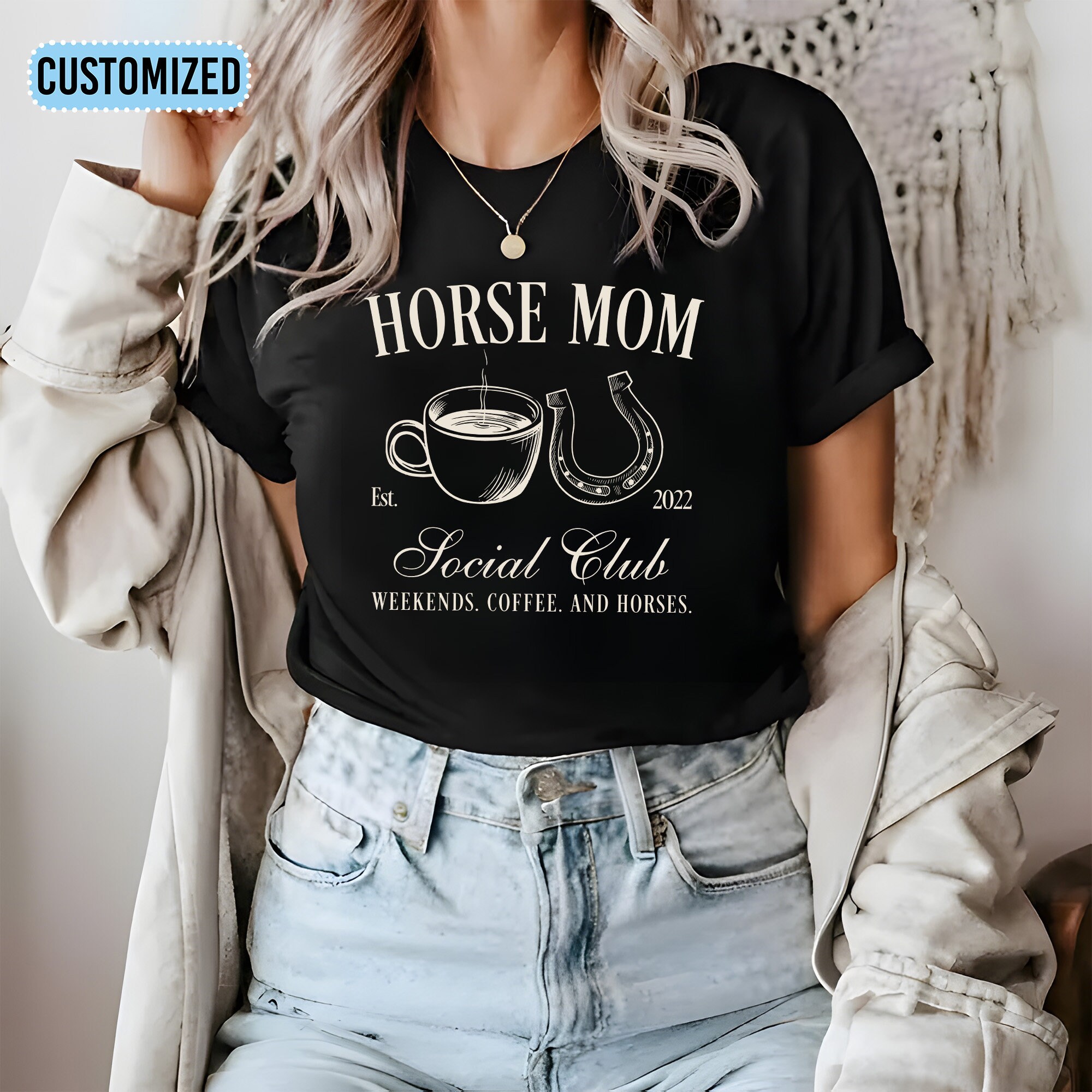 Retro Horse Mom Shirt, Vintage 90s Horse Shirt, Horse Mom Club Tee, Horse Lover Gift, Gift For Horse Owner