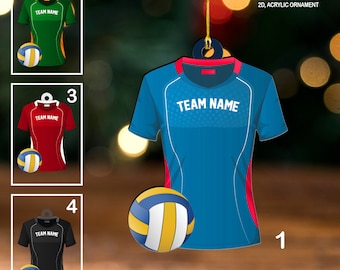 Volleyball Jersey Custom Ornament, 2D Flat Ornament, Volleyball Lover Gift, Volleyball Player Ornament