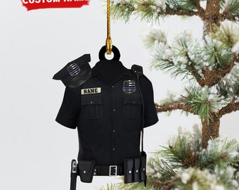 Uniforme de police personnalisé avec ornement plat en forme de pistolet à chapeau, ornement d'uniforme de police, cadeau pour la police