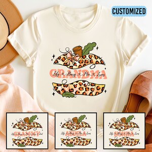 Leopard Print Pumpkin Grandma Shirt, Custom Grandma Fall Shirt, One Thankful Grandma, Nana Mimi Grammy Gift