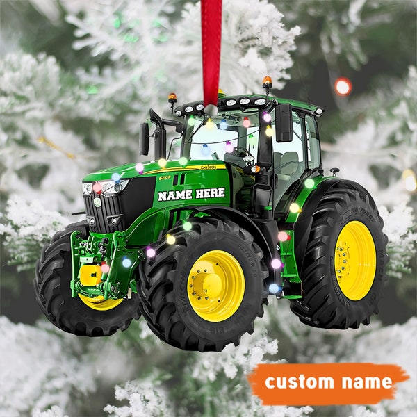 Personalisierte Farmer Agrimotor Weihnachtshängende Verzierung, Traktor Ornament, Geschenk für den Landwirt