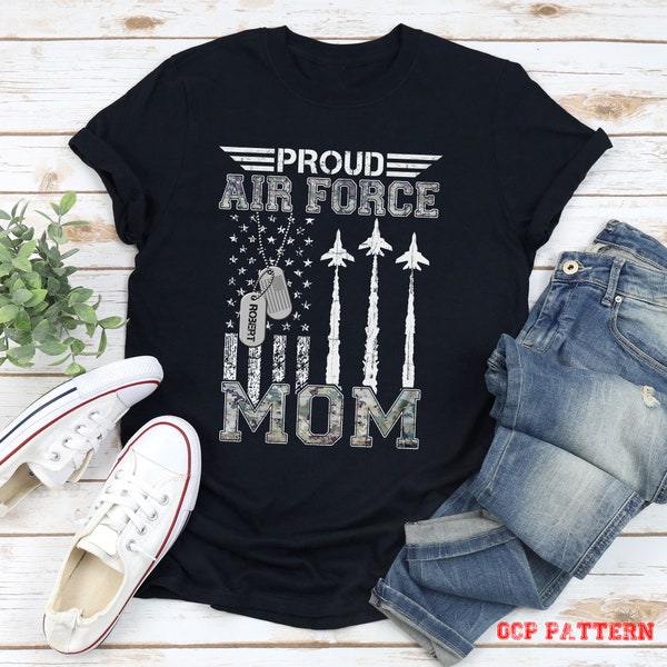 Proud Air Force Mom Shirt,  Air Force Mom Gift, US Air Force Mom, Personalized Military Family Shirt