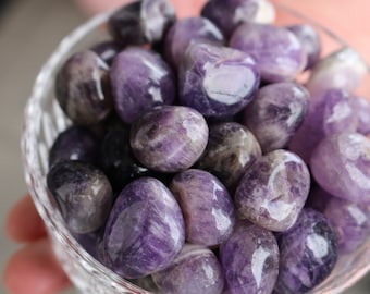 Amethyst Tumbled Crystal Gem Purple Amethyst Healing Stone Tumbled Gemstones Polished Stones