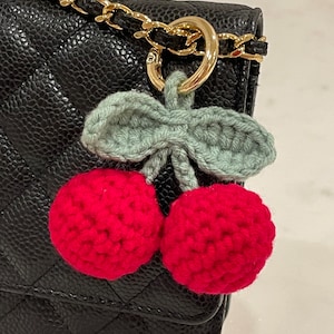 Other, Crochet Cherry Keychain 🍒