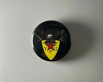 YPG  Rojava People's Protection Unit 1.25" Button Y001B125 Pin Badge