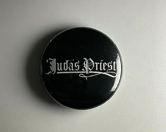 Judas Priest Old School Logo 1” Button J005B Pin Badge