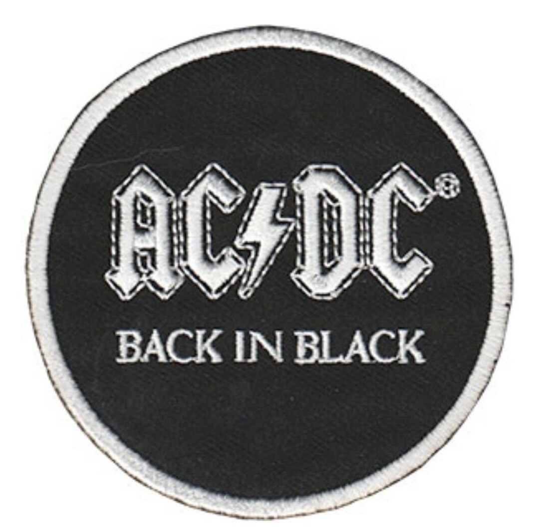 AC/DC Back in Black Embroidered Patch Patch A061P - Etsy