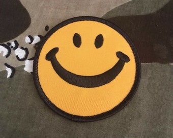 Smiley Face Embroidered Patch S025P