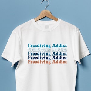 Freediving addict tee, Apnoe Liebhaber Geschenk, Unisex, Freediving Nische, Vintage tee