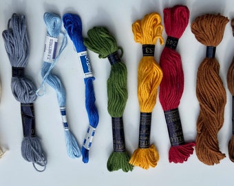 10 Peri-Lusta Vintage 6 Stranded Mercerised Cotton Embroidery Thread Floss Skein 