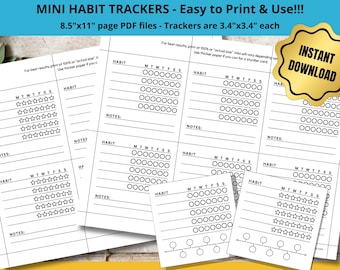 Druckbare Habit Tracker Karten