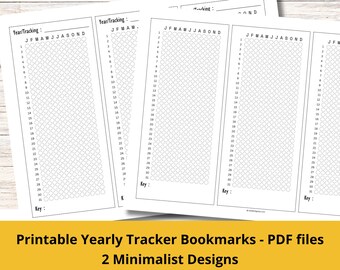 Printable Habit Tracker Bookmark for Women