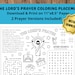 Printable Lord's Prayer Coloring Placemat 11"x8.5" Christian Coloring ...
