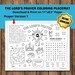 Printable Lord's Prayer Coloring Placemat 11x8.5 Christian Coloring ...