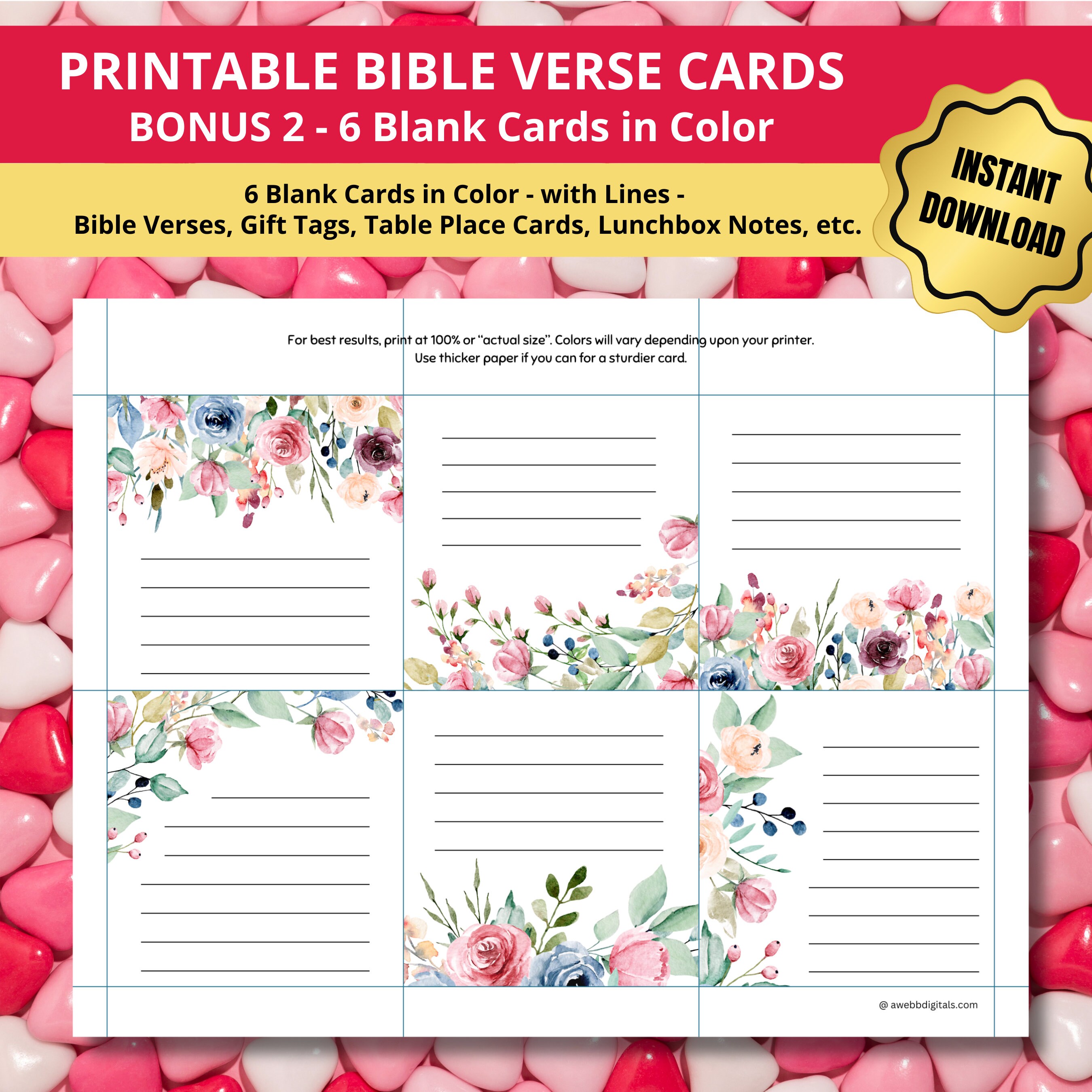 Christian Printable KJV Scripture Bible Verse Cards About Love Romance ...