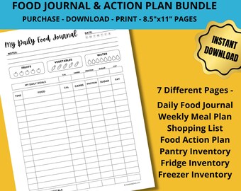 Printable Meal Planning Journal for Women