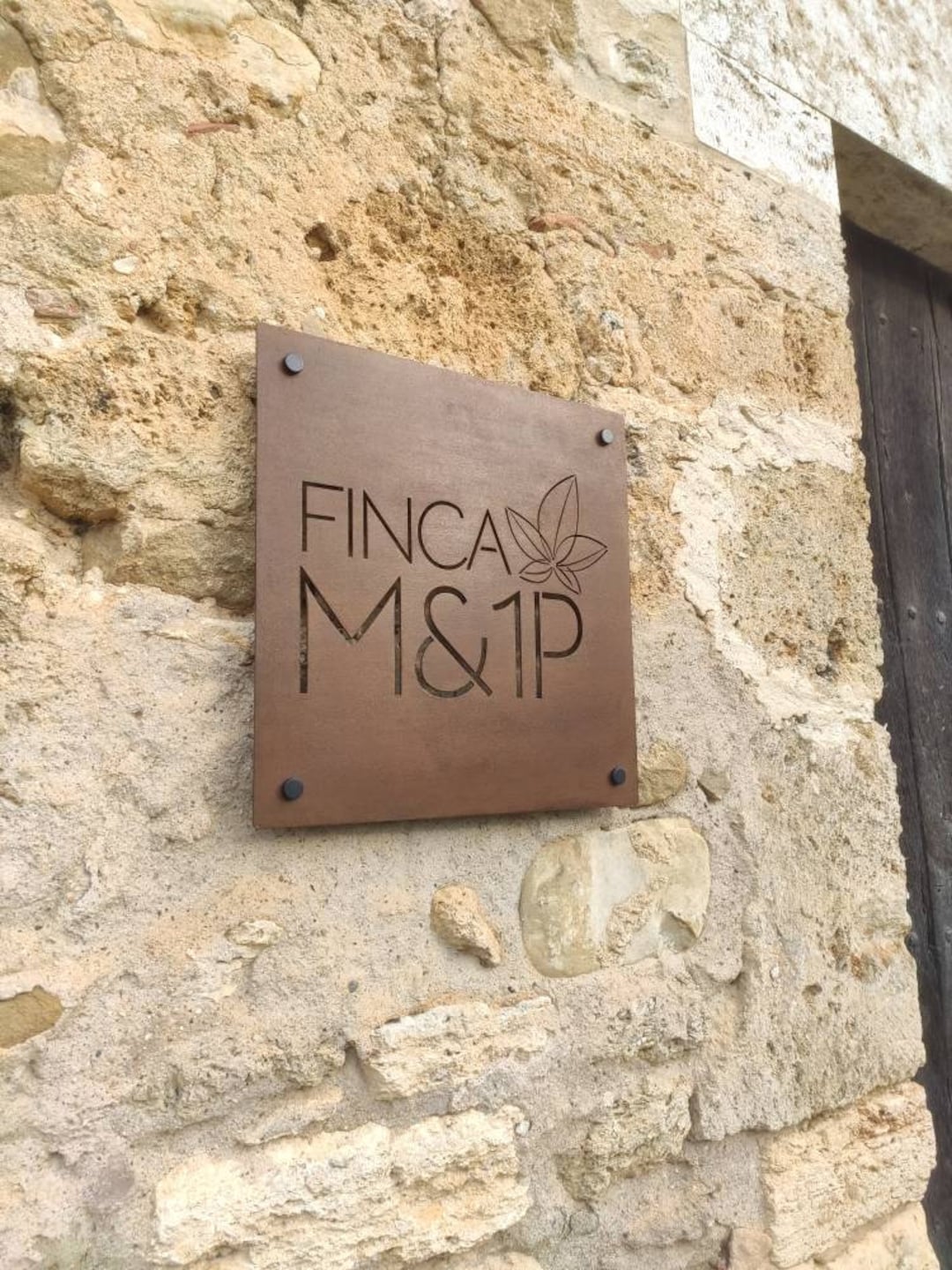 CUSTOM Square Corten Steel Business Sign, Rusty Logo Plate, Metal Sign ...