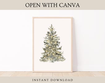 Christmas Tree Art Print: Holiday Wall Decor (Digital Download)