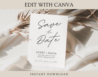 Minimalistische Date Vorlage (Digitaler Download)