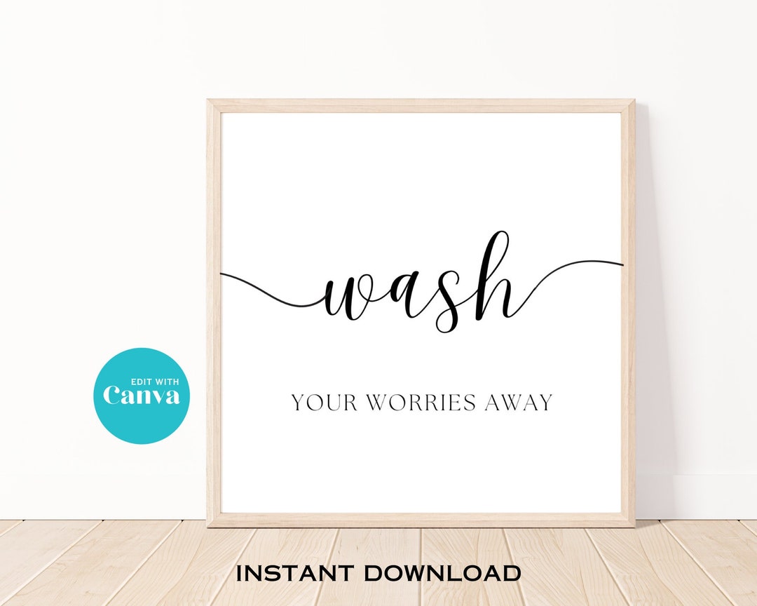 Home Decor Bathroom Sign Printable Wall Art Bathroom Wall Etsy