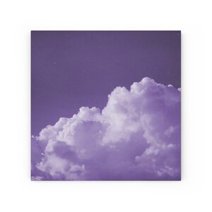 Wood Canvas Lavender Clouds Print