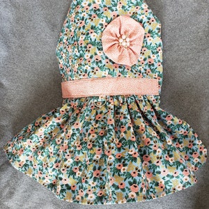 Classic Blue Small Floral Harness Dress