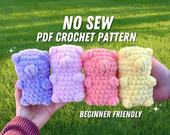 No Sew Crochet Gummy Bear Pattern, Beginner Friendly Crochet Gummy Bear Pattern, Gummy Bear Crochet, Gummy Bear Crochet Digital Download