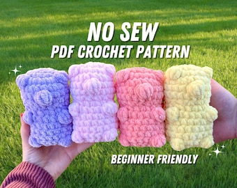 No Sew Crochet Gummy Bear Pattern, Beginner Friendly Crochet Gummy Bear Pattern, Gummy Bear Crochet, Gummy Bear Crochet Digital Download