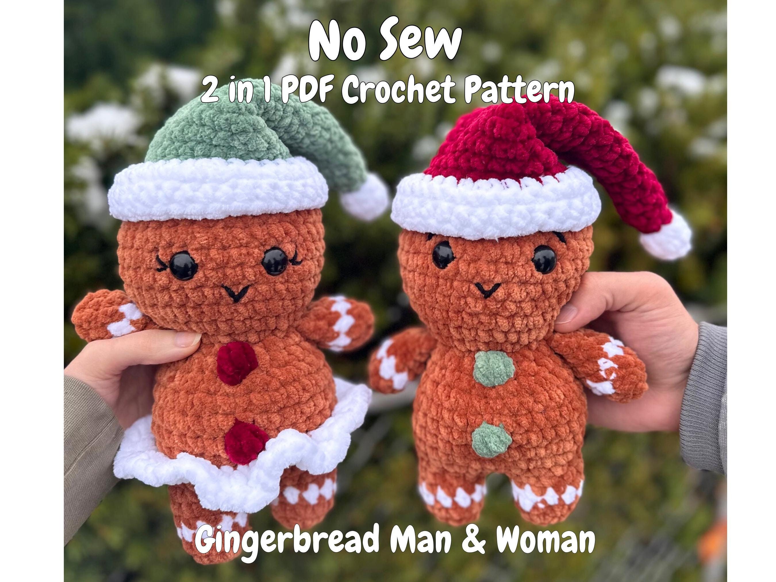 Gingerbread Man & Woman Crochet Pattern (gingerbread