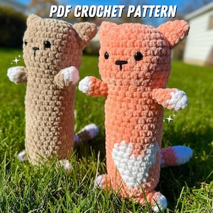 2in1 Crochet Cat Pattern, Long Kitty Crochet Pattern, Long Kitty Crochet, Long Kitty Pattern, Cat Crochet Pattern, Cat Pattern
